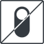 Thin, line, right, solid, square, setting, prohibited, apple, on, off, ios, switch, button, radio, switch-solid icon