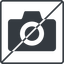 Thin, line, square, horizontal, mirror, prohibited, camera, photo, picture, camera-solid icon