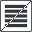 Thin, line, solid, square, horizontal, mirror, prohibited, menu, burger, text, align, alignment, editor, justify, justify-align, align-justify, justify-align-solid icon