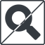 Thin, line, square, search, magnifying, glass, horizontal, mirror, prohibited, research, magnifying-glass-solid, magnifying-glass, keywords, keyword icon