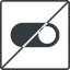 Thin, line, up, solid, square, horizontal, mirror, setting, prohibited, apple, on, off, ios, switch, button, radio, switch-solid icon