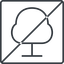 Thin, line, square, horizontal, mirror, prohibited, tree, forest, tree-thin icon