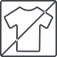 Thin, line, square, horizontal, mirror, prohibited, tshirt, clothing, t-shirt, tshirt-thin icon