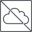 Thin, line, square, prohibited, cloud, sky, weather, clouds, cloudy, cloud-thin icon