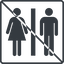 Thin, line, square, man, woman, prohibited, dot, toilets, pictogram, dot-50, men, wc, women, dot-toilets icon