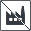 Thin, line, square, factory, industry, window, prohibited, factory-window icon