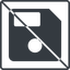 Thin, line, up, square, prohibited, floppy, disk, backup, hard-floppy, save, saved, saving icon
