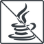 Thin, line, square, prohibited, cup, programming, oracle, coffe, java icon