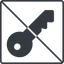 Thin, line, up, square, prohibited, unlocked, unlock, locked, lock, key, access, security, key-alt-solid icon