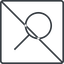 Thin, line, square, search, magnifying, glass, prohibited, research, magnifying-glass-thin, magnifying-glass, keywords, keyword icon