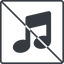 Thin, line, square, prohibited, mute, unmute, music, note, musical, notes, music-solid icon