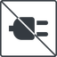 Thin, line, up, square, prohibited, electricity, plug, charge, charger, electric, plug-solid, electrics, electrical icon