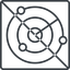 Thin, line, up, square, prohibited, gps, place, radar, localisation, radar-alt-thin, radar-alt, sonar icon