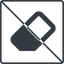 Thin, line, square, remove, prohibited, eraser, erase, rubber icon