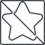 Thin, line, up, square, star, rate, rating, prohibited, star-thin, favorite icon