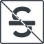 Thin, line, square, prohibited, text, type, editor, font, typography, font-style, strikethrough, strike, strikethrough-solid icon