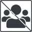 Thin, line, solid, square, users, group, people, prohibited, team-solid, team, community icon