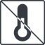 Thin, line, square, prohibited, thermometer, cold, heat, temperature-solid icon
