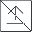 Thin, line, up, square, upload, uploaded, uploading, prohibited, upload-thin icon