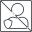 Thin, line, square, user, person, prohibited, admin, administrator, superuser, shield, rights, super, user-shield-thin, user-shield icon
