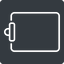 Thin, left, solid, square, report, note, clipboard, pasteboard, notebook, scratchpad, tablet, clipboard-thin icon
