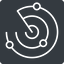 Thin, left, solid, square, gps, place, radar, localisation, radar-thin, sonar icon
