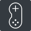 Thin, right, solid, square, game, gaming, games, gamepad, pad, joystick, gamepad-thin icon