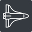 Thin, right, square, space, nasa, shuttle, spacecraft, orbiter, satellite, space-shuttle, astronaut, discovery, atlantis, columbia, challenger, rocket, space-shuttle-thin icon
