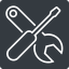 Thin, right, solid, square, building, spanner, wrench, tool, screwdrive, construction, fix, tools, tools-thin icon