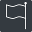 Thin, solid, square, horizontal, mirror, flag, signal, moderate, report, flag-thin icon