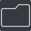 Thin, solid, square, horizontal, mirror, folder, directory, folders, directories, folder-thin icon