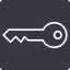 Thin, up, solid, square, horizontal, mirror, unlocked, unlock, locked, lock, key, access, security, key-thin icon