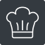 Thin, solid, square, hat, restaurant, chef, cooking, kitchen, cook, chef-hat-thin, chef-hat icon