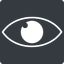 Thin, solid, square, eye, show, hide, view, eye-thin icon