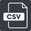 Thin, solid, square, file, sheet, data, row, spreadsheet, record, csv, delimiter, column, import, export, tabular, field, excel, calc, file-csv-thin icon