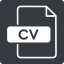 Solid, square, file, application, paper, job, cv, file-cv, curriculum, vitæ, curriculum-vitae, summary, file-cv-thin icon