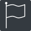 Thin, solid, square, flag, signal, moderate, report, flag-thin icon