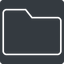 Thin, solid, square, folder, directory, folders, directories, folder-thin icon