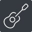 Thin, up, solid, square, music, instrument, guitar, string, banjo, guitar-thin icon