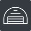 Thin, solid, square, space, plane, airplane, helicopter, warehouse, hangar, aircraft, aviation, military, aerospace, hangar-alt, hangar-alt-thin icon