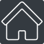 Thin, solid, square, home, house, home-thin icon