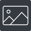Thin, solid, square, image, camera, photo, picture, photography, image-thin icon