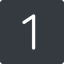 Thin, solid, square, number, font, one, digit, one-thin, 1 icon