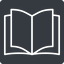 Thin, solid, square, book, open, notebook, open-book, open-book-thin icon