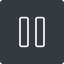Thin, solid, square, arrow, video, play, mp3, player, pause, pause-thin icon