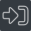 Thin, solid, square, sign, in, signin, login, log, log-in, upload, connection, sign-in-solid, go-in, sign-in-thin icon
