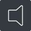 Thin, solid, square, speaker, volume, mute, unmute, music, sound, loudspeaker, speaker-thin icon