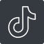Thin, solid, square, brand, social, network, tiktok, tik, tok, tik-tok, tiktok-thin icon