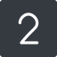 Thin, solid, square, number, font, digit, two, two-thin, 2 icon