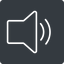 Thin, up, solid, square, speaker, volume, mute, unmute, music, sound, loudspeaker, volume-2-thin icon